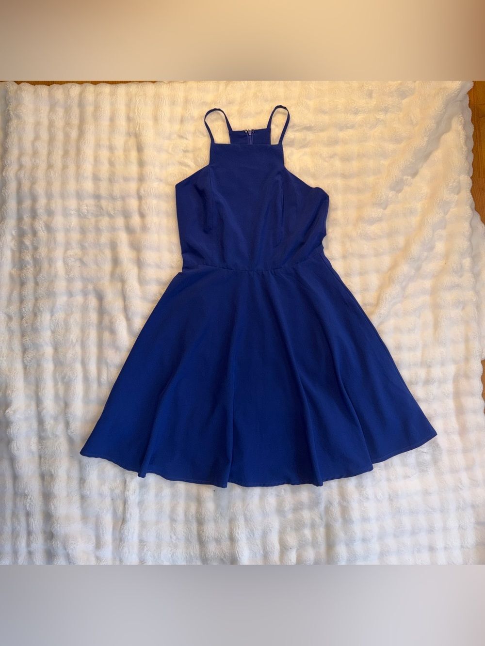 LULUS Women’s Call to Charms Royal Blue Sleeveless Skater Dress Size Small - Picture 4 of 12